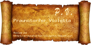 Praunstorfer Violetta névjegykártya